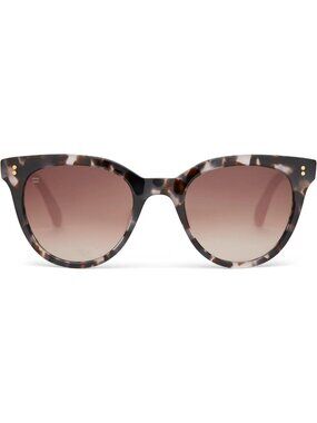 Vintage Tortoise Round Sunglasses with Brown Gradient Lens for Women - Stylish